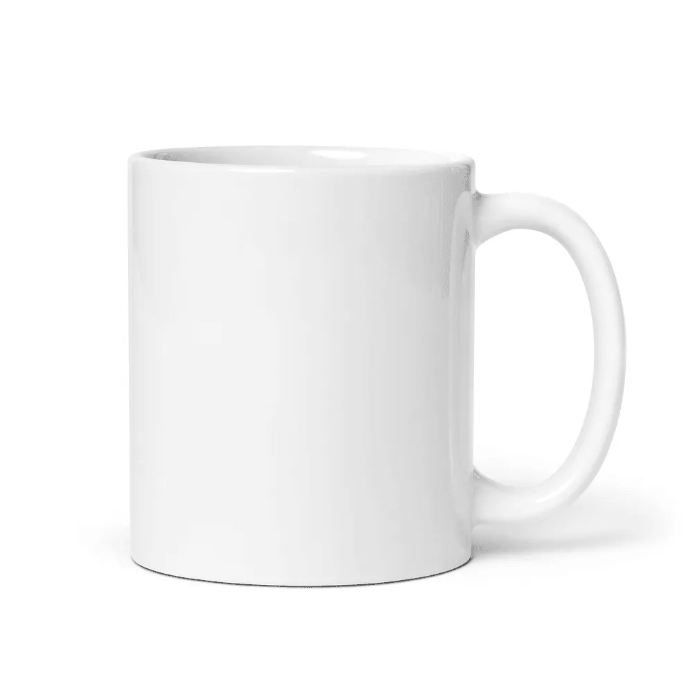 White Glossy Mug view 1